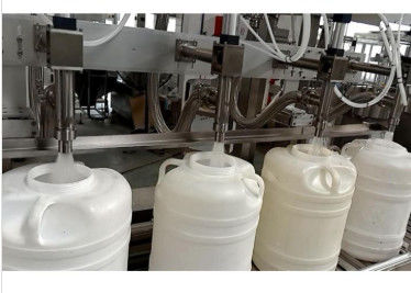 Barrel  Bottle Packaging Line Automatic Paint Filling Machine Fast Filling Speed