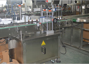 Vertical Round Bottle Sticker Labelling Machine / Square Bottle Wrap Around Labeling Machine