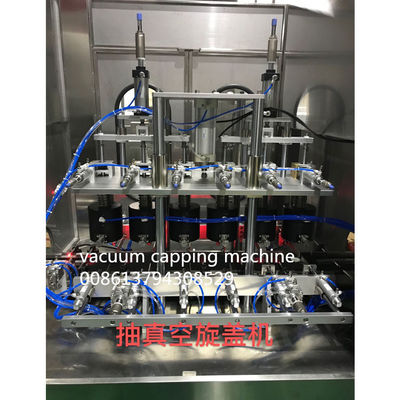 Stainless Steel Frame 6 Head Linear Vacuum Capping Machine