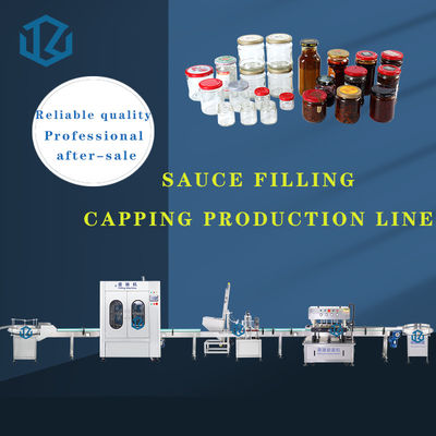 Chili Sauce Jam Honey  filling Packaging Line Capping Labeling Machine for Glass Bottle plastic bottle