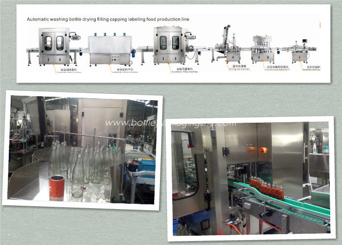 Food Grade Sauce Filling Capping And Labeling Machine No Leakage No Pollution