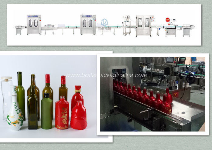 Stable Performance Liquor Bottle Filling Machine  0.6-0.8 Mpa 380V / 50HZ